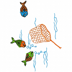 Fishes Embroidery Design 4 Fishes Embroidery Design 4